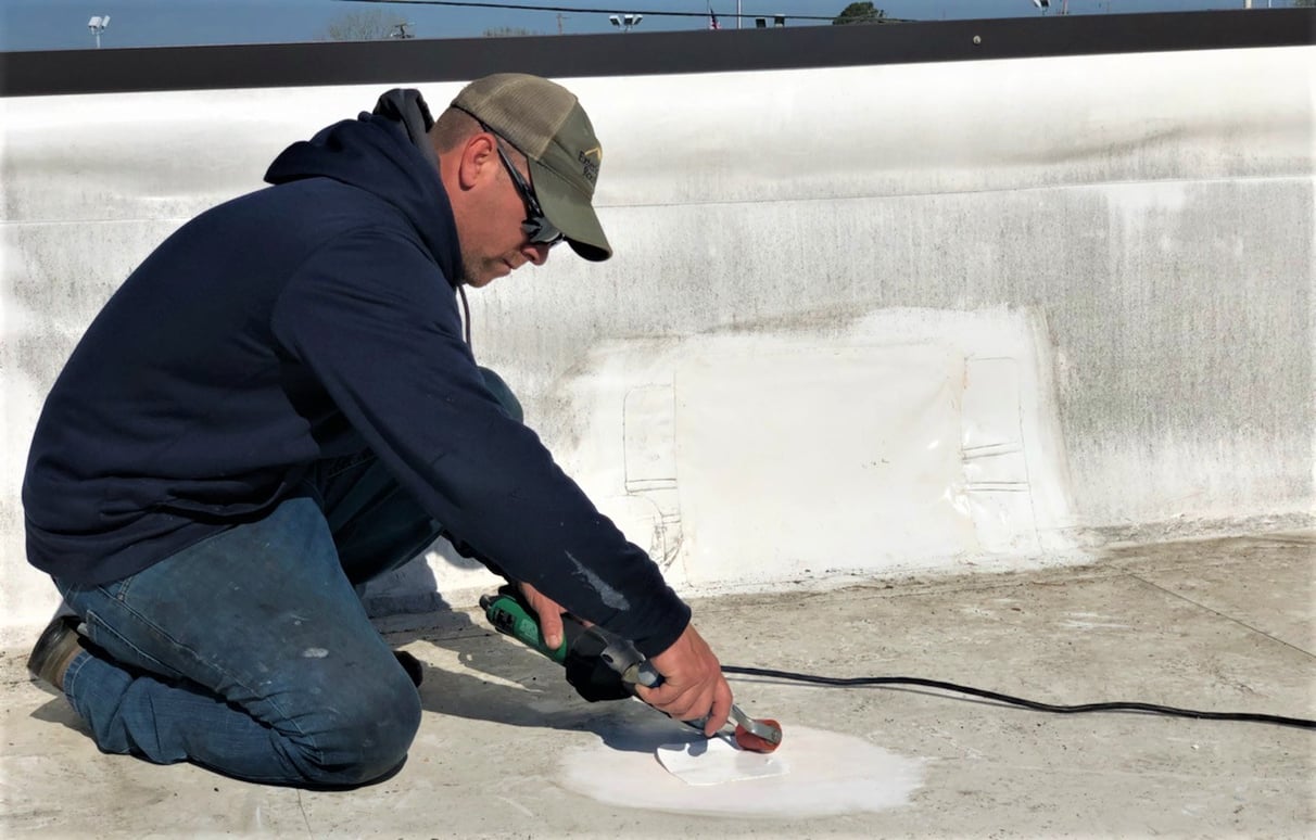 Arby's Nashville, TN DuroLast Flat Roof Repair & Metal Coping Installation